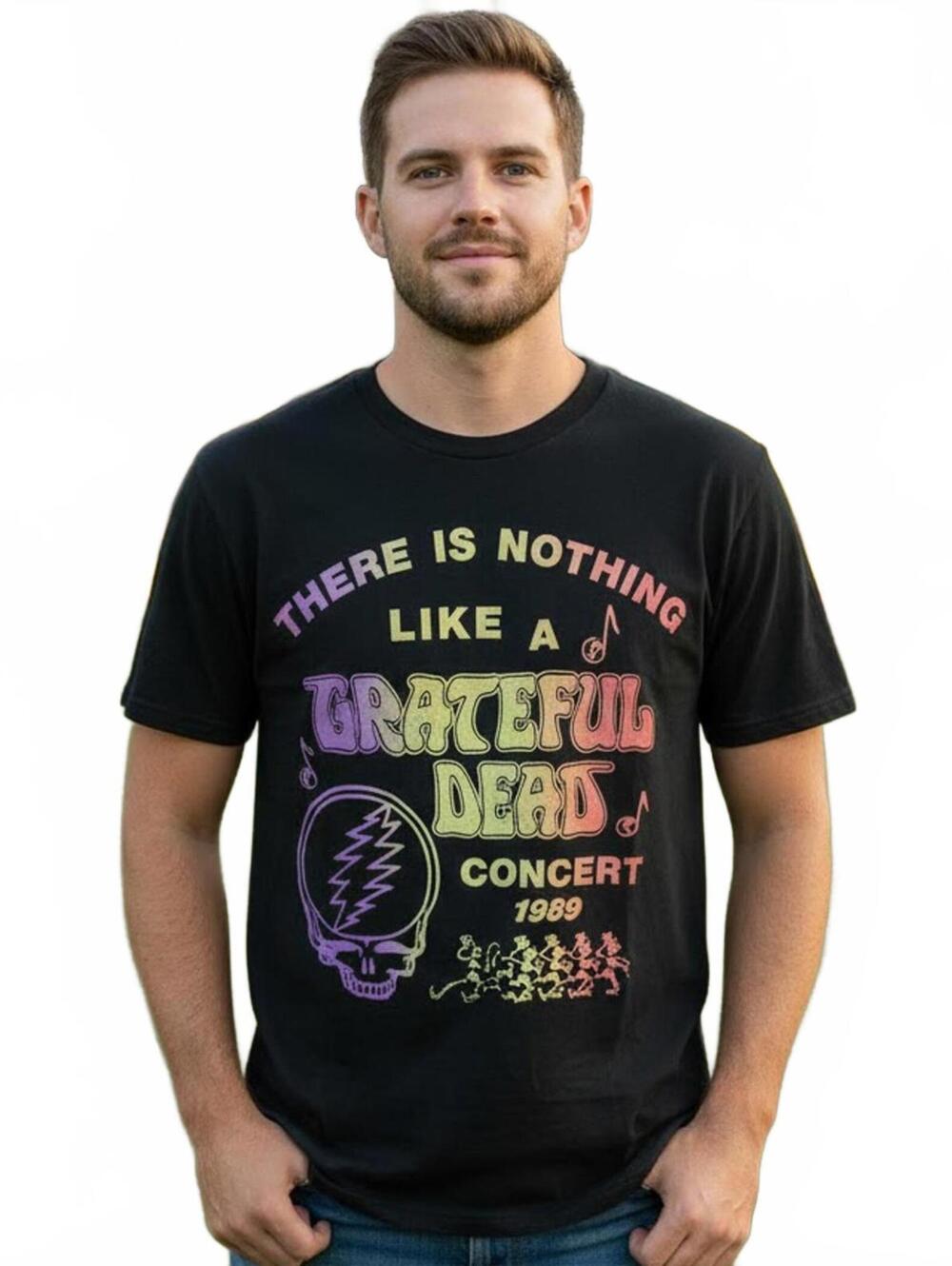 T-Shirt / Grateful Dead Concert T-Shirt 1989 Tour / Black / Medium / New